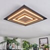 Lidor Plafoniera LED Nero, 1-Luce