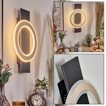 Lidor Applique LED Nero, 1-Luce