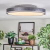 Salmi Plafoniera, Panel LED Grigio, Argento, 1-Luce, Telecomando