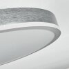 Salmi Plafoniera, Panel LED Grigio, Argento, 1-Luce, Telecomando