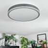 Salmi Plafoniera, Panel LED Grigio, Argento, 1-Luce, Telecomando