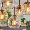 Koyoto Plafoniera, Lampada a sfera Ambrato, Cromo, Chiaro, Grigio fumo, 5-Luci