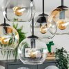 Koyoto Plafoniera, Lampada a sfera Ambrato, Cromo, Chiaro, Grigio fumo, 5-Luci