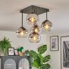 Koyoto Plafoniera, Lampada a sfera Cromo, Chiaro, Grigio fumo, 5-Luci