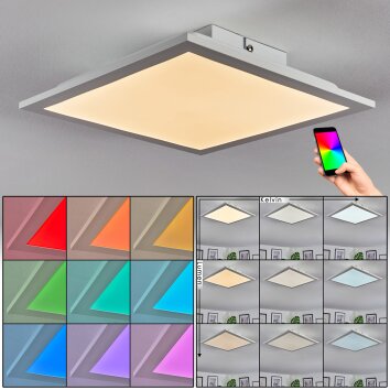 Omaro Plafoniera, Panel LED Bianco, 1-Luce, Cambia colore