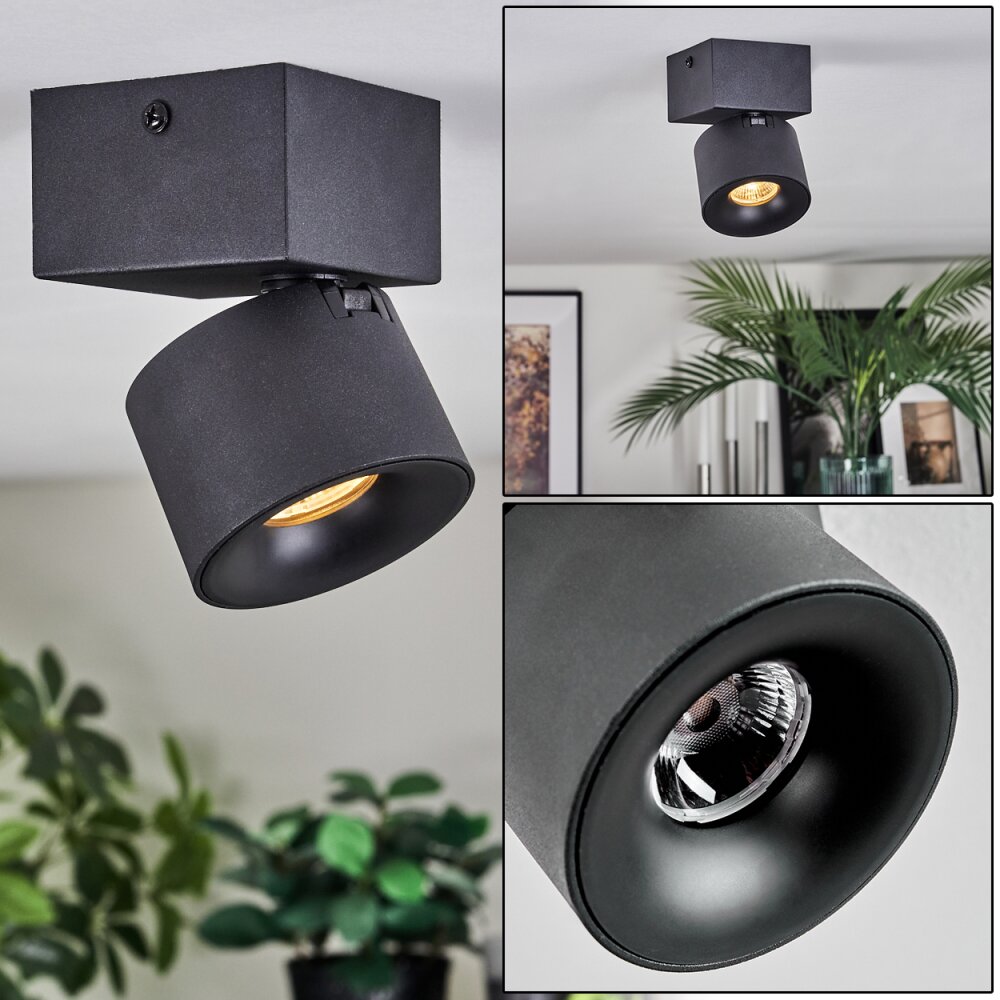 Narel Plafoniera, Faretto da soffitto LED Nero, 1-Luce main product photo