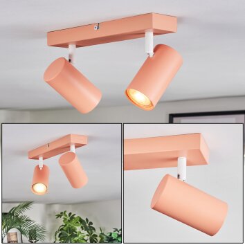 Javel Plafoniera, Faretto da soffitto Fucsia, Bianco, 2-Luci