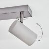 Javel Plafoniera, Faretto da soffitto Cromo, Grigio, 2-Luci