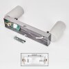 Javel Plafoniera, Faretto da soffitto Cromo, Grigio, 2-Luci