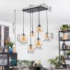 Koyoto Lampadario a sospensione, Lampada a sfera, Lampada a sospensione Ambrato, 6-Luci