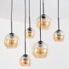 Koyoto Lampadario a sospensione, Lampada a sfera, Lampada a sospensione Ambrato, 6-Luci
