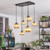 Koyoto Lampadario a sospensione, Lampada a sfera, Lampada a sospensione Ambrato, 6-Luci