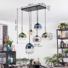 Koyoto Lampadario a sospensione, Lampada a sfera, Lampada a sospensione Ambrato, Blu, Verde, Chiaro, Grigio fumo, 6-Luci