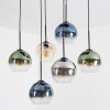 Koyoto Lampadario a sospensione, Lampada a sfera, Lampada a sospensione Ambrato, Blu, Verde, Chiaro, Grigio fumo, 6-Luci