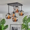 Ripoll Plafoniera, Lampada a sfera Cromo, Grigio fumo, 5-Luci