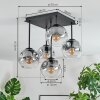 Ripoll Plafoniera, Lampada a sfera Chiaro, Grigio fumo, 5-Luci