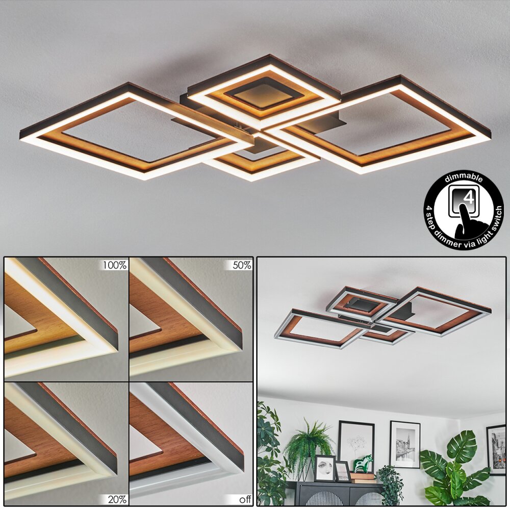 Binor Plafoniera LED Écru, Nero, 1-Luce main product photo