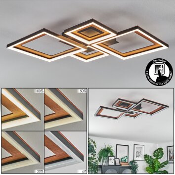 Binor Plafoniera LED Écru, Nero, 1-Luce