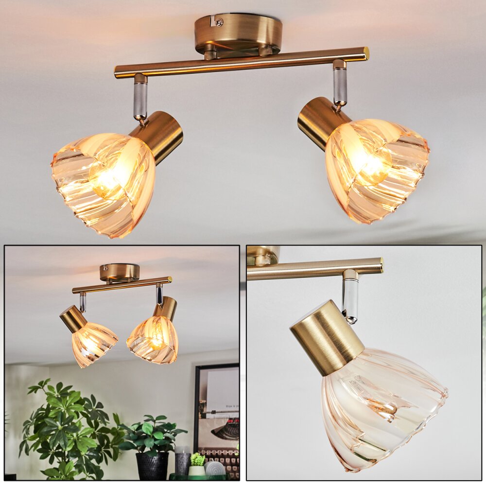 Saire Plafoniera, Faretto da soffitto Cromo, Ottone, 2-Luci main product photo