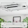 Olian Plafoniera LED Nero, Argento, 1-Luce