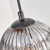 Koyoto Lampadario a sospensione, Lampada a sfera, Lampada a sospensione Écru, Nero, 5-Luci