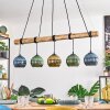 Koyoto Lampadario a sospensione, Lampada a sfera, Lampada a sospensione Écru, Nero, 5-Luci