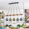 Koyoto Lampadario a sospensione, Lampada a sfera, Lampada a sospensione Écru, Nero, 5-Luci