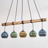 Koyoto Lampadario a sospensione, Lampada a sfera, Lampada a sospensione Écru, Nero, 5-Luci