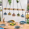 Koyoto Lampadario a sospensione, Lampada a sfera, Lampada a sospensione Écru, Nero, 5-Luci