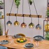 Koyoto Lampadario a sospensione, Lampada a sfera, Lampada a sospensione Écru, Nero, 5-Luci