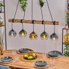 Koyoto Lampadario a sospensione, Lampada a sfera, Lampada a sospensione Écru, Nero, 5-Luci