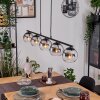 Koyoto Lampadario a sospensione, Lampada a sfera, Lampada a sospensione Cromo, Chiaro, Grigio fumo, 5-Luci