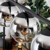 Koyoto Lampadario a sospensione, Lampada a sfera, Lampada a sospensione Cromo, Chiaro, Grigio fumo, 5-Luci