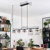 Koyoto Lampadario a sospensione, Lampada a sfera, Lampada a sospensione Cromo, Chiaro, Grigio fumo, 5-Luci