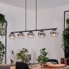 Koyoto Lampadario a sospensione, Lampada a sfera, Lampada a sospensione Cromo, Chiaro, Grigio fumo, 5-Luci