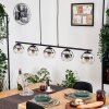 Koyoto Lampadario a sospensione, Lampada a sfera, Lampada a sospensione Cromo, Chiaro, Grigio fumo, 5-Luci