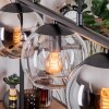Koyoto Lampadario a sospensione, Lampada a sfera, Lampada a sospensione Ambrato, Cromo, Chiaro, Grigio fumo, 5-Luci