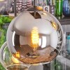 Koyoto Lampadario a sospensione, Lampada a sfera, Lampada a sospensione Ambrato, Cromo, Chiaro, Grigio fumo, 6-Luci