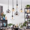 Koyoto Lampadario a sospensione, Lampada a sfera, Lampada a sospensione Ambrato, Chiaro, Grigio fumo, 6-Luci