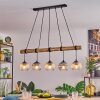 Koyoto Lampadario a sospensione, Lampada a sfera, Lampada a sospensione Écru, Nero, 5-Luci