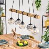 Koyoto Lampadario a sospensione, Lampada a sfera, Lampada a sospensione Écru, Nero, 5-Luci