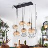 Koyoto Lampadario a sospensione, Lampada a sfera, Lampada a sospensione Ambrato, Chiaro, 6-Luci