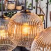 Koyoto Lampadario a sospensione, Lampada a sfera, Lampada a sospensione Ambrato, Chiaro, 6-Luci