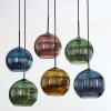 Koyoto Lampadario a sospensione, Lampada a sfera, Lampada a sospensione Blu, Oro, Verde, Ramato, 6-Luci