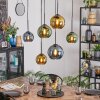 Koyoto Lampadario a sospensione, Lampada a sfera, Lampada a sospensione Blu, Oro, Verde, 6-Luci