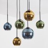 Koyoto Lampadario a sospensione, Lampada a sfera, Lampada a sospensione Blu, Oro, Verde, 6-Luci
