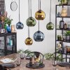 Koyoto Lampadario a sospensione, Lampada a sfera, Lampada a sospensione Blu, Oro, Verde, 6-Luci