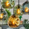Ripoll Plafoniera, Lampada a sfera Blu, Oro, Verde, 5-Luci
