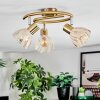 Saire Plafoniera, Faretto da soffitto Cromo, Ottone, 3-Luci