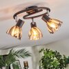 Saire Plafoniera, Faretto da soffitto Cromo, Nero, 3-Luci